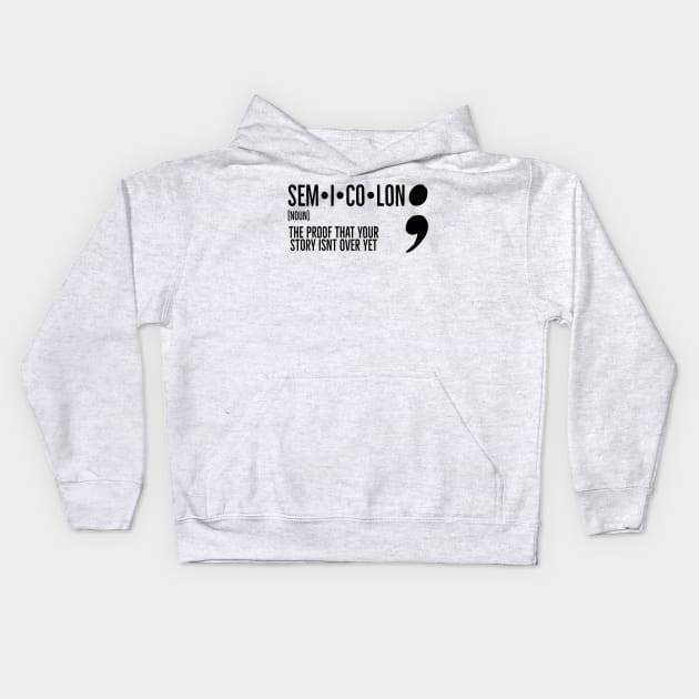 Semicolon Kids Hoodie by Artristahx